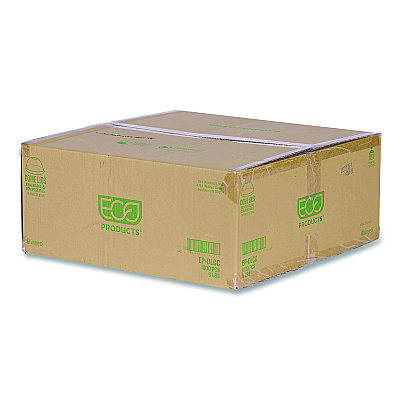 Eco-Products GreenStripe Cold Cup Dome Lids, With Hole, Fits 9oz to 24oz Cups, Clear, 100/Pack, 10 Packs/Carton (ECOEPDLCC)