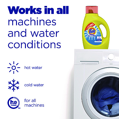 Tide Simply Clean and Fresh Laundry Detergent, Refreshing Breeze, 64 Loads, 84 oz Bottle, 4/Carton (PGC13143)