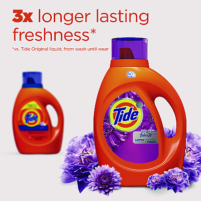 Tide Plus Febreze Liquid Laundry Detergent, Spring and Renewal, 84 oz Bottle (PGC12237EA)