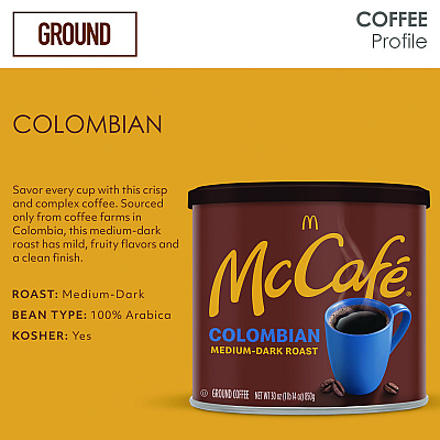 McCafe Ground Coffee, Colombian, 30 oz Can (GMT7153EA)