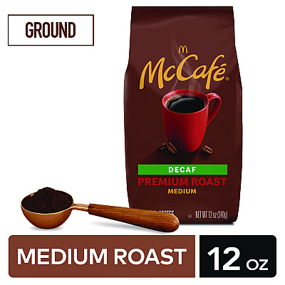 McCafe Ground Coffee, Premium Roast Decaf, 12 oz Bag (GMT5534EA)