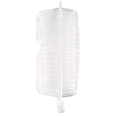 HFA Handi-Lock Three-Compartment Food Container, 8 x 3 x 8.87, Clear, Plastic, 250/Carton (HFA6093S250)