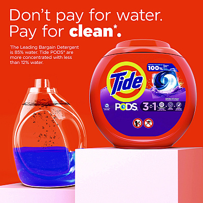 Tide PODS Laundry Detergent, Spring Meadow, 66 oz Tub, 76 Pacs/Tub (PGC09166EA)