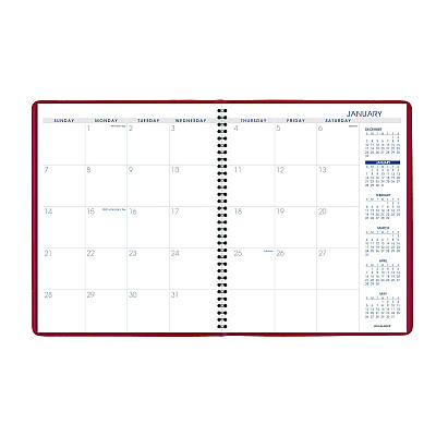 AT-A-GLANCE Fashion Monthly Planner, 11 x 9, Red/Gold Cover, 15-Month: Jan 2024 to March 2025 (702501324)