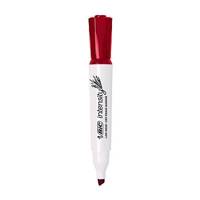 BIC Intensity Low Odor Chisel Tip Dry Erase Marker, Broad Chisel Tip, Assorted Colors, Dozen (BICGDEM11MAAST)