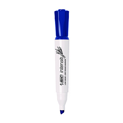 BIC Intensity Low Odor Chisel Tip Dry Erase Marker, Broad Chisel Tip, Assorted Colors, Dozen (BICGDEM11MAAST)