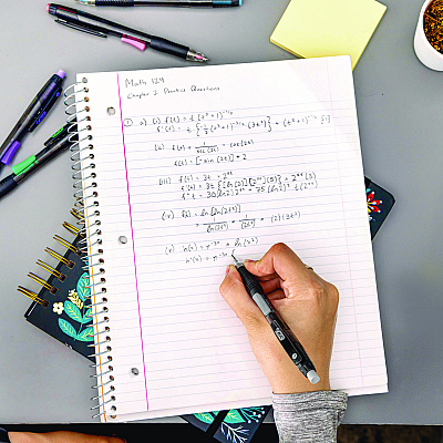 BIC Break-Resistant Mechanical Pencils with Erasers, 0.7 mm, HB (#2), Black Lead, Assorted Barrel Colors, 12/Pack (BICMV7PR11BLK)
