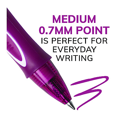 BIC Gel-ocity Quick Dry Gel Pen, Retractable, Medium 0.7 mm, 16 Assorted Ink and Barrel Colors, 16/Pack (BICRGLCGA16AST)