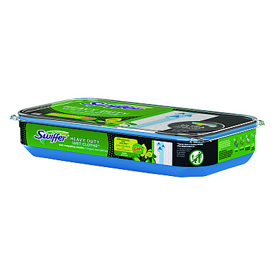 Swiffer Heavy-Duty Wet Refill Cloths, 8 x 10, Gain Original Scent, White, 10 Cloths/Tub (PGC76471)