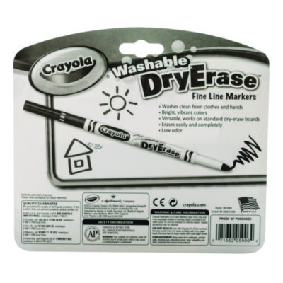 Crayola Tank Dry Erase Markers, Fine Bullet Tip, Assorted Colors, 6/Pack (CYO985906)