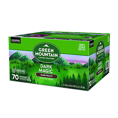 Green Mountain Coffee Roasters Roasters Roasters Dark Magic Extra Bold Coffee K-Cups, Regular, 70/Box (GMT5000373740)