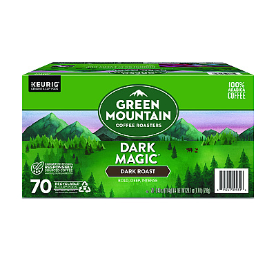 Green Mountain Coffee Roasters Roasters Roasters Dark Magic Extra Bold Coffee K-Cups, Regular, 70/Box (GMT5000373740)