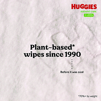 Huggies Natural Care Sensitive Baby Wipes, Unscented, White, 64/Pack, 12 Packs/Carton (KCC51079)