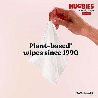 Huggies Simply Clean Fragrance Free Baby Wipes, 64/Pack, 11 Packs/Carton (KCC53611)