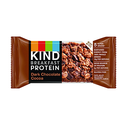 KIND Breakfast Protein Bars, Dark Chocolate Cocoa, 1.76 oz Two-Bar Packs, 6/Box (KNDPHW41936)