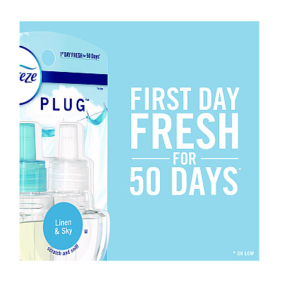 Febreze PLUG Air Freshener Refills, Downy April Fresh, 0.87 oz (PGC52369)