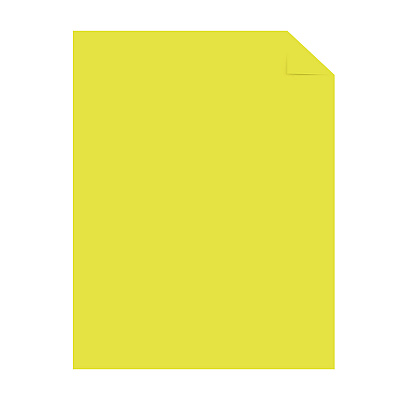 Astrobrights Color Cardstock -"Punchy Pastels" Assortment, 65 lb Cover Weight, 8.5 x 11, Lively Lemon, 100/Pack (WAU91785)