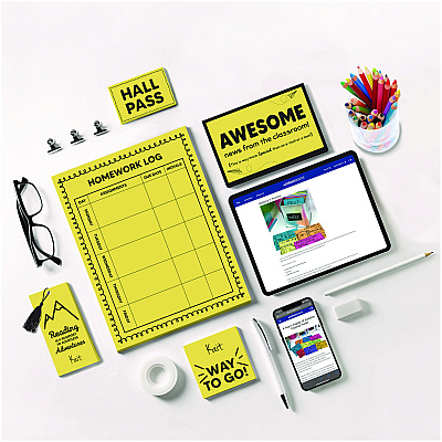 Astrobrights Color Cardstock -"Punchy Pastels" Assortment, 65 lb Cover Weight, 8.5 x 11, Lively Lemon, 100/Pack (WAU91785)