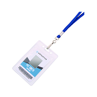 Advantus Deluxe Lanyard with J-Hook, Blue, 36" Long, 100/Pack (AVT97129)