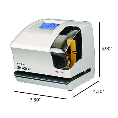 Pyramid Technologies 3500 Smart Site Punch Card Time Clock System, DC Powered Operation, Light Gray (PTI3500SS)