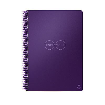 Rocketbook Core Smart Notebook, College Rule, Plum Cover, (38) 8.8 x 6 Sheets (RKBEVR2EKCRR)