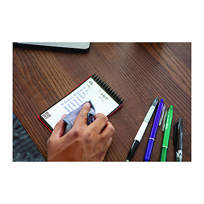 Rocketbook Mini Notepad, Black Cover, Dot Grid Rule, 3 x 5.5, White, 48 Sheets (RKBEVRMRCCCEFR)