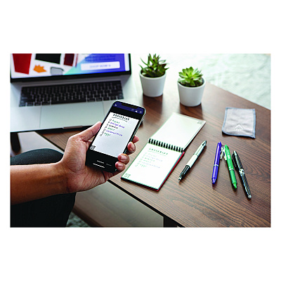 Rocketbook Mini Notepad, Black Cover, Dot Grid Rule, 3 x 5.5, White, 48 Sheets (RKBEVRMRCCCEFR)
