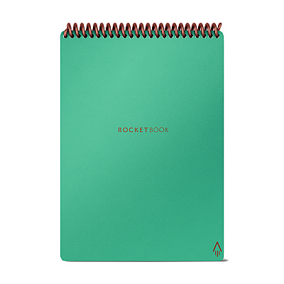 Rocketbook Flip Smart Notepad, Black Cover, Lined/Dot Grid Rule, 6 x 8.8, White, 36 Sheets (RKBFLPERCCCEFR)