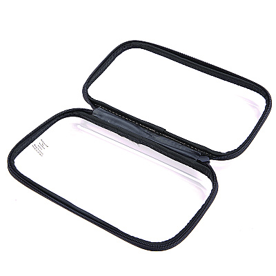 Pep Rally Pencil Pouch, 9.25" x 2.17" x 5.12", Clear/Black (61748)