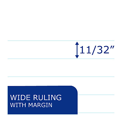 Roaring Spring Lefty Notebook, 1-Subject, Wide/Legal Rule, Assorted Cover Colors, (100) 10.5 x 8.5 Sheets (ROA13505)