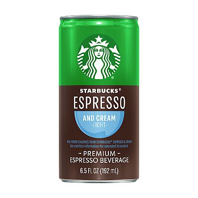 Starbucks Cold Brew Coffee, Espresso and Cream Light, 6.5 oz Can, 24/Carton (SBKPEP04517)