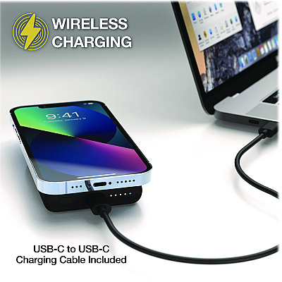 Scosche GoBat MagSafe Wireless Power Bank, 10 W, Black (PBQ5MSSP)