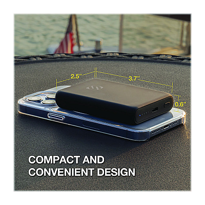 Scosche GoBat MagSafe Wireless Power Bank, 10 W, Black (PBQ5MSSP)