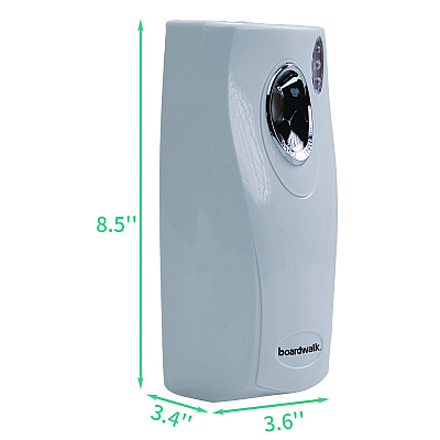 Boardwalk Classic Metered Air Freshener Dispenser, 4" x 3" x 9.5", White (BWK908)