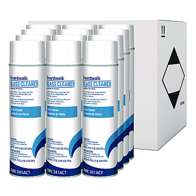 Boardwalk Glass Cleaner, Sweet Scent, 18.5 oz. Aerosol Spray, 12/Carton (BWK341ACT)