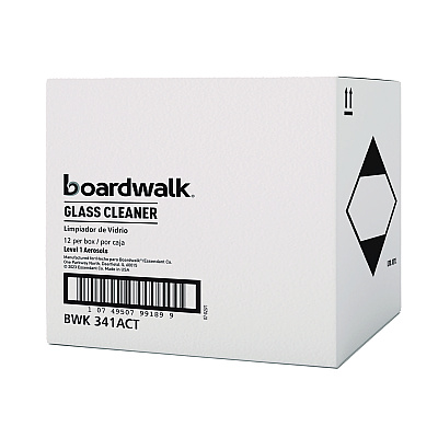 Boardwalk Glass Cleaner, Sweet Scent, 18.5 oz. Aerosol Spray, 12/Carton (BWK341ACT)