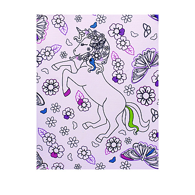 Crayola Color-Your-Own Backpack, Mystical Unicorn, 15 x 5 x 16, Pink/Purple (CYOB23CL56804ST)
