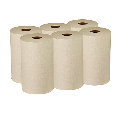Georgia Pacific Professional Pacific Blue Ultra Paper Towels, 1-Ply, 9" x 6,000 ft, Brown, 6/Carton (GPC26611)