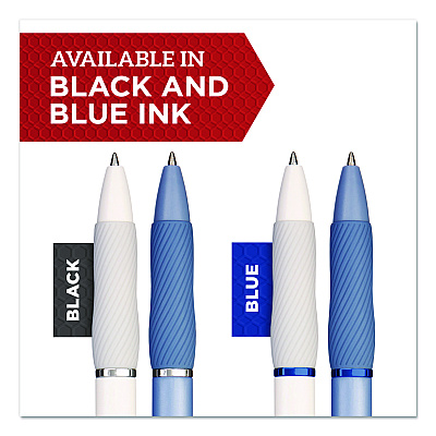 Sharpie Gel Pen, Retractable, Medium 0.7 mm, Black; Blue Ink, Black; Gray; White Barrels, 12/Pack (SAN2129832)