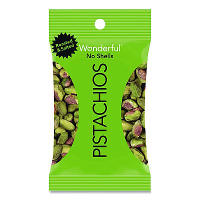 Wonderful No Shells Roasted and Salted Pistachios Variety Pack, Assorted Flavors, 0.75 oz Bag, 24/Carton (WONPAR70086)