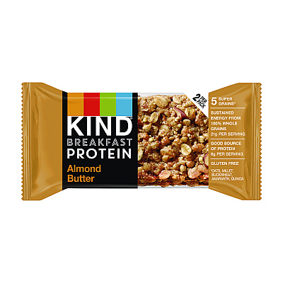 KIND Breakfast Protein Bars, Almond Butter, 1.76 oz Two-Bar Packs, 6/Box (KNDPHW41935)