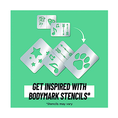 BIC BodyMark Temporary Tattoo Markers, Fine Brush Tip, Assorted Colors, 8/Pack (BICMTBP81AST)