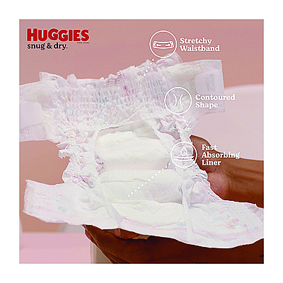 Huggies Snug and Dry Diapers, Size 3, 16 lbs to 28 lbs, 168/Carton (KCC51520)