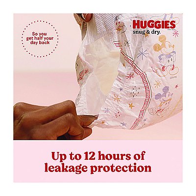 Huggies Snug and Dry Diapers, Size 1, 8 lbs to 14 lbs, 108/Carton (KCC54645)
