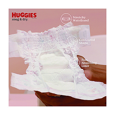 Huggies Snug and Dry Diapers, Size 2, 12 lbs to 18 lbs, 100/Carton (56433)