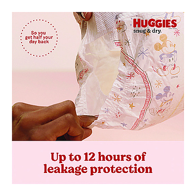 Huggies Snug and Dry Diapers, Size 2, 12 lbs to 18 lbs, 100/Carton (56433)