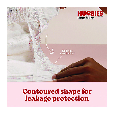 Huggies Snug and Dry Diapers, Size 2, 12 lbs to 18 lbs, 100/Carton (56433)