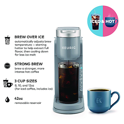 Keurig K-Iced Single Serve Coffee Maker, Arctic Gray (KEU5000371871)