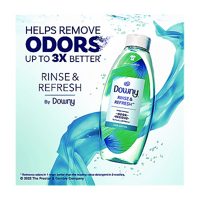 Downy Rinse and Refresh Liquid Fabric Softener, Cool Cotton Scent, 48 oz Bottle (PGC3700091446)