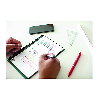 Rocketbook Core Smart Notebook, College Rule, Plum Cover, (38) 8.8 x 6 Sheets (RKBEVR2EKCRR)